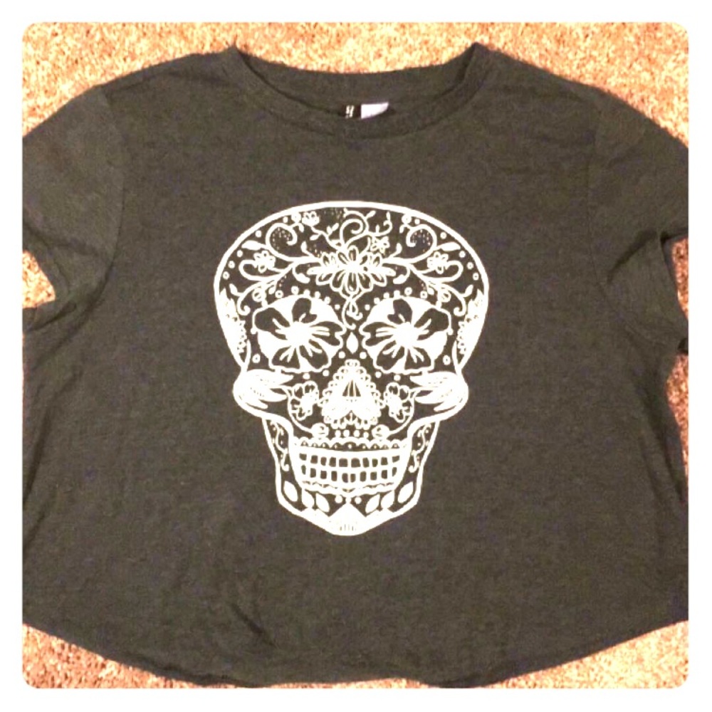 Sugar skull crop top